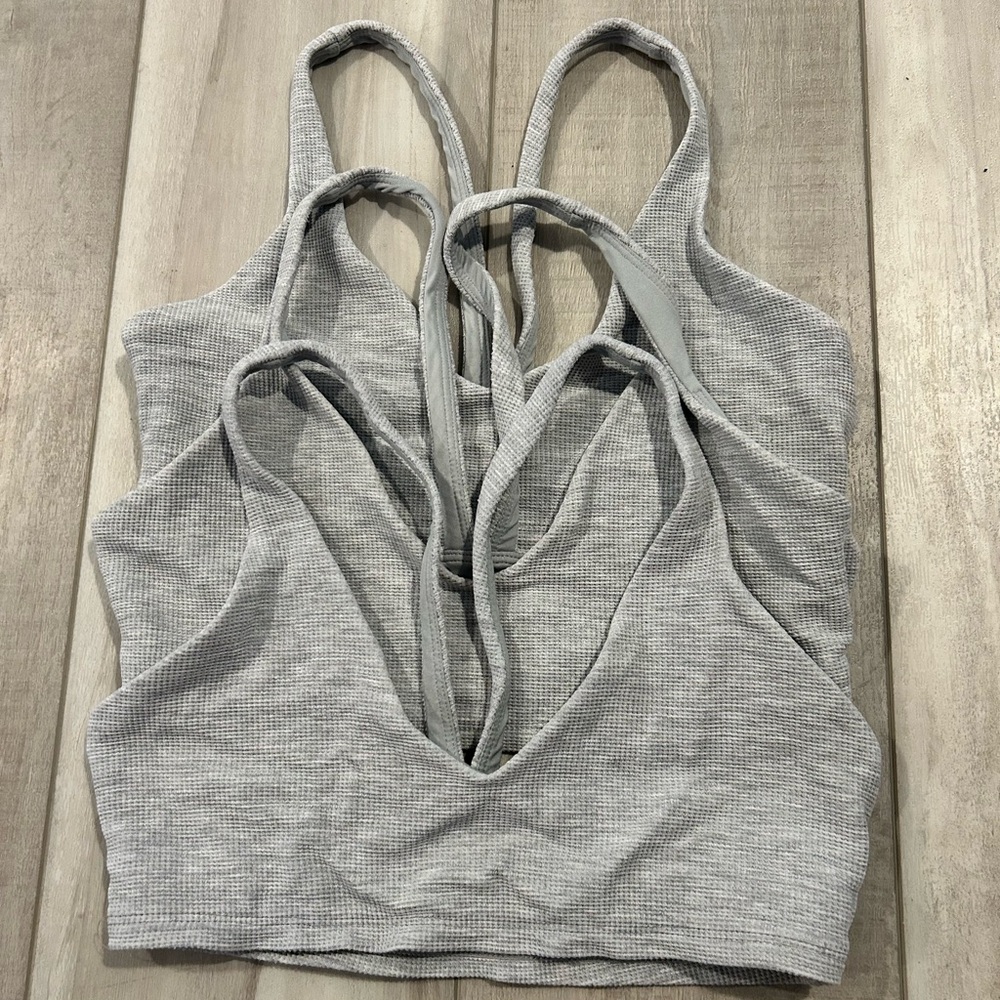 ALO Yoga Micro Pleasant Waffle Bralette - Lot of 3; SIZE SMALL